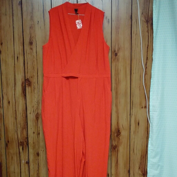 lane bryant red jumpsuit
